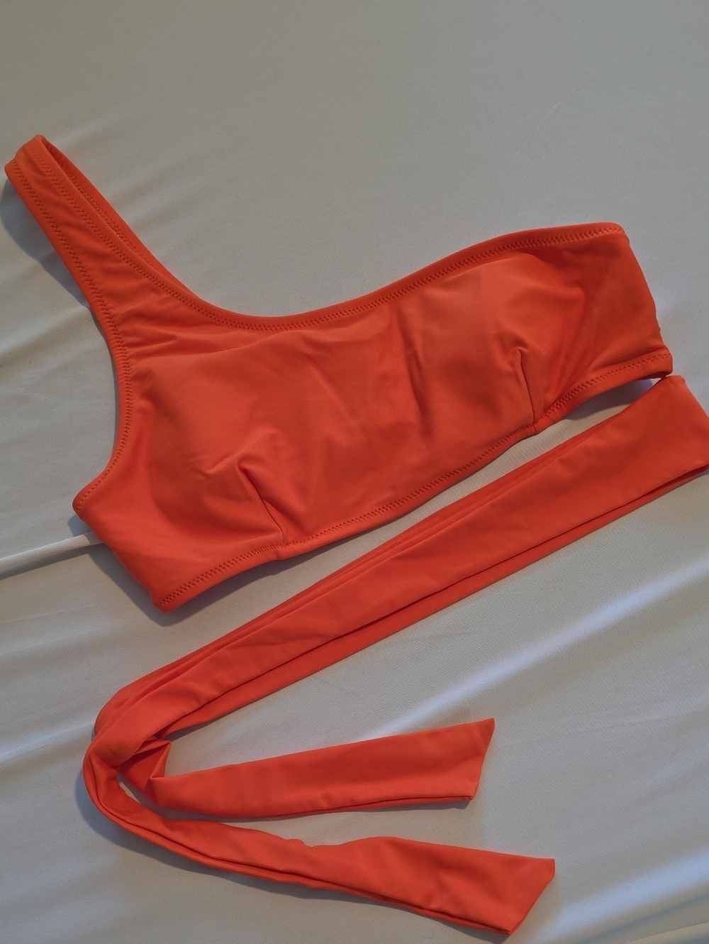 Women’s One-Shoulder Bikini Top - Orange